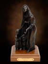 "Hannah's Gift", Tabletop bronze sculpture, Hannah and Samuel, Biblical statues, religious bronze statues, Christian gifts, Christian artist Tom White, liturgical statues in bronze, monumental church art, sculptures of Old Testament characters, life-size statues of Jesus, monumental bronze sculptures of Christ and children, Christian school art sculptures, Catholic statues in bronze