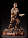 Tabletop Sower statue, Parable of the Sower & the Soils monumental bronze sculpture, Tom White Christian monumental bronze sculptor, Billy Graham Library Sower statue, Franklin Graham Samaritan's Purse Gift, Biblical statues, Sower tabletop bronze sculpture, Biblical bronze sculptures, BGEA statue, Good Samaritan sculpture in bronze, public religious bronze monuments, Christian inspirational art and gifts, statues of Jesus, bronze prayer garden monuments, prodigal son bronze Father's Love
